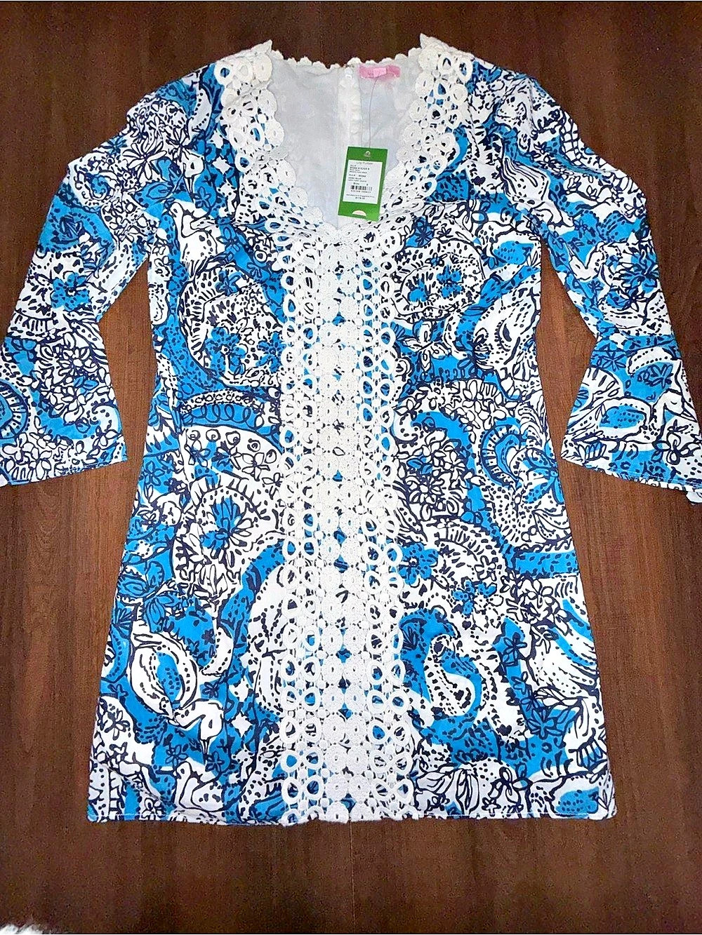 Lilly Pulitzer Ariel Blue Brooke Tunic Size Small